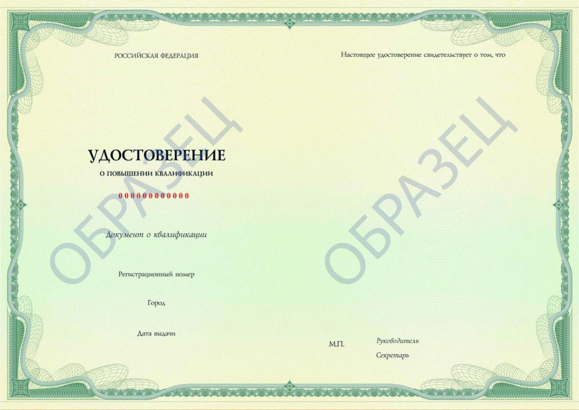 ОБРАЗЕЦ ДИПЛОМА О ПРОФЕССИОНАЛЬНОЙ ПЕРЕПОДГОТОВКЕ ГОСУДАРСТВЕННОГО ОБРАЗЦА